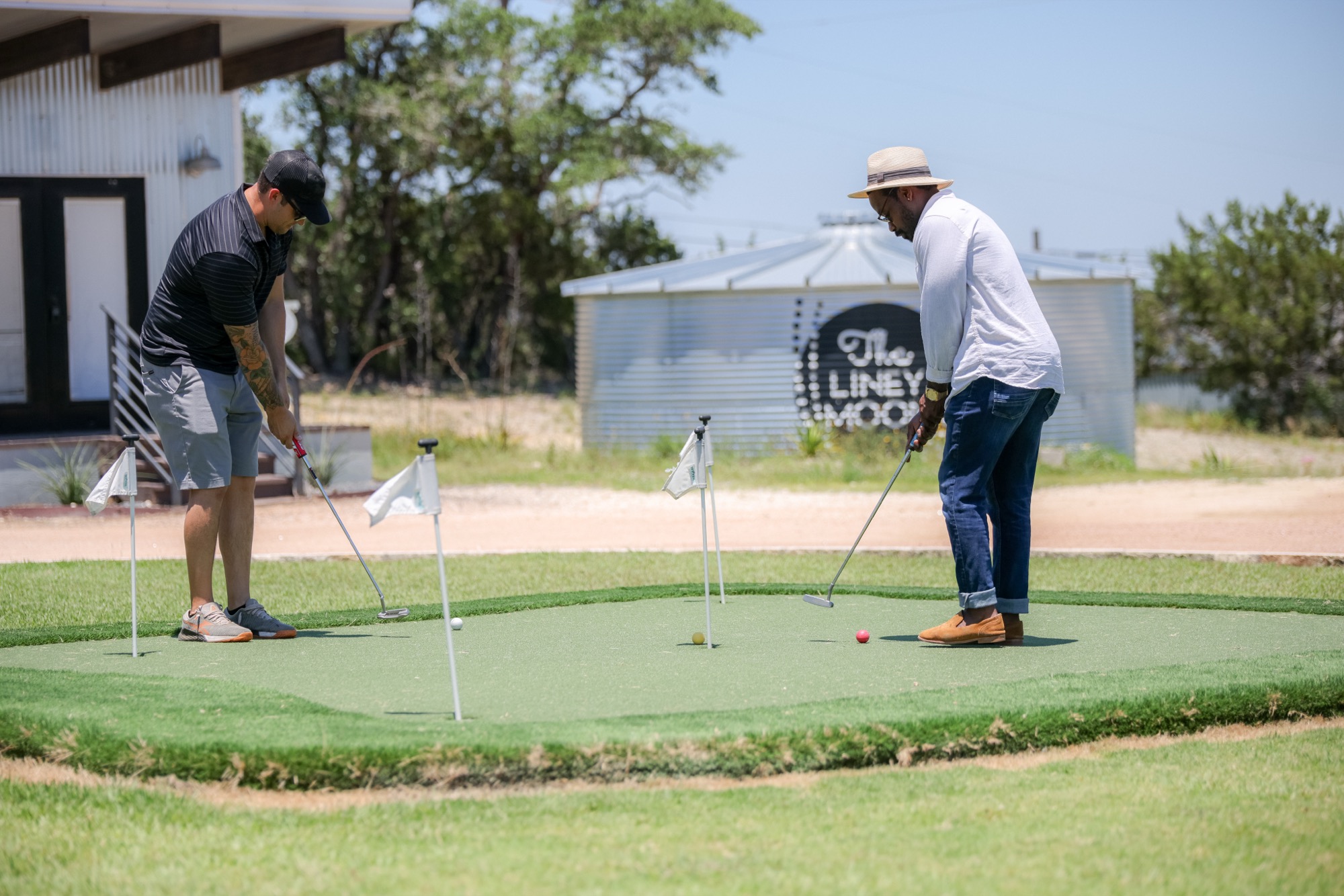 A round on the putting green